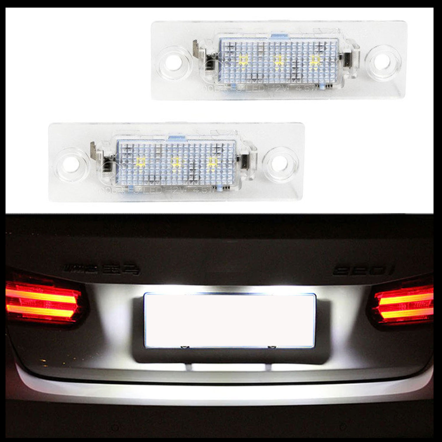 2x LED PREMIUM Kennzeichenbeleuchtung für VW Caddy 2K / Golf Plus / Jetta 1K