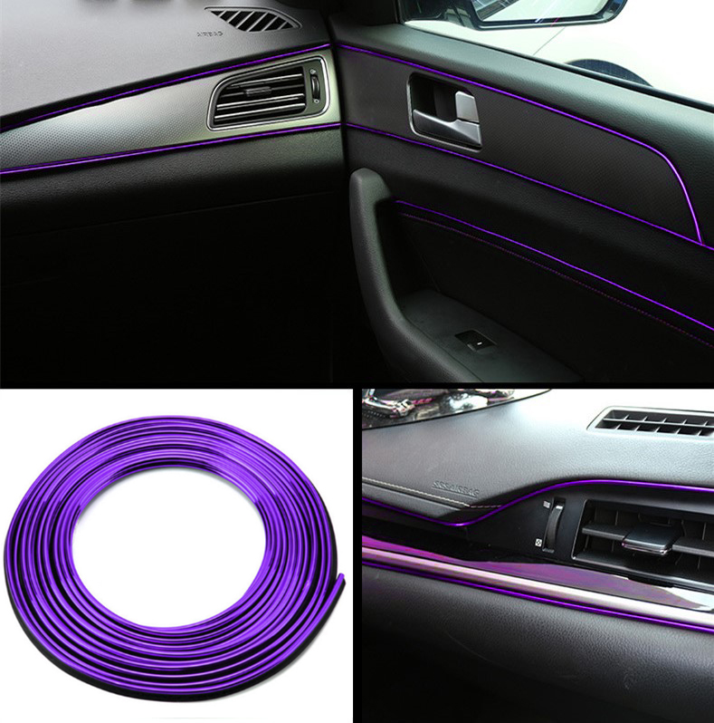 Metallic Lila / 5m Rolle Auto Innenraum Dekorleisten Zierleisten Leisten