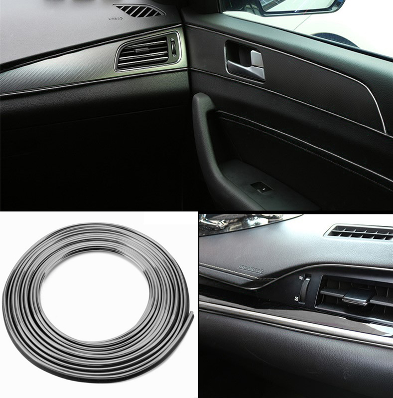 Metallic Chrom / 5m Rolle Auto Innenraum Dekorleisten Zierleisten Leisten