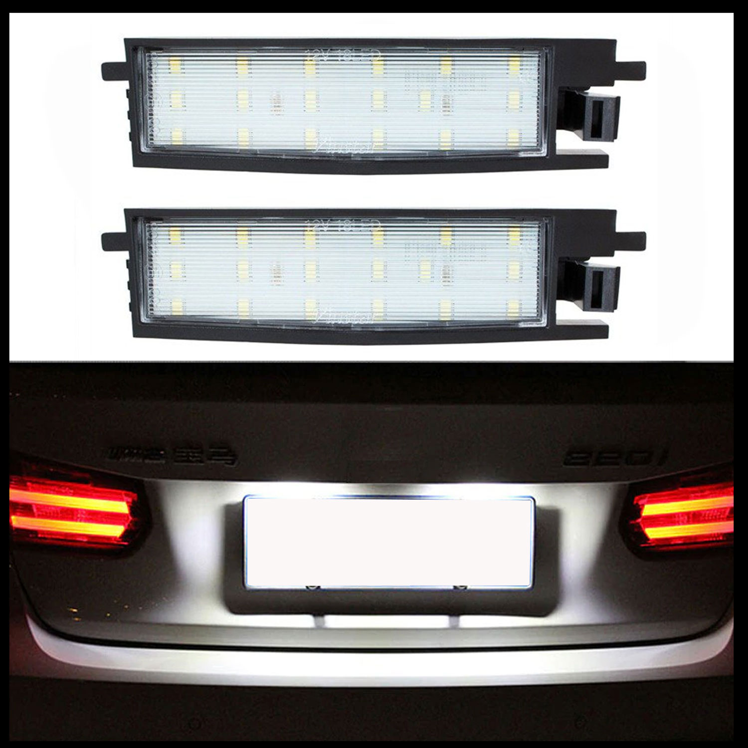 2x LED PREMIUM Kennzeichenbeleuchtung 18 SMD für Toyota RAV4 II III / Auris II