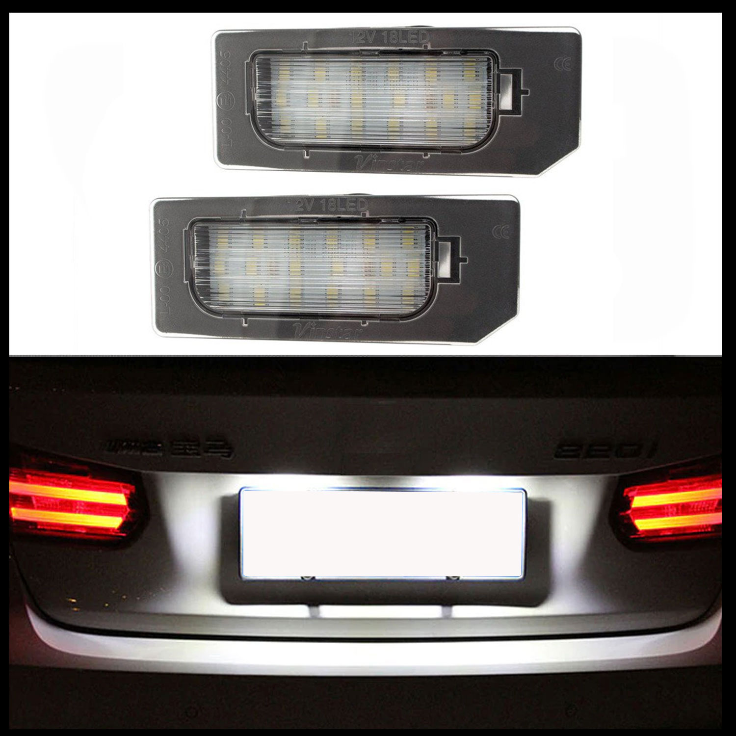 2x LED Kennzeichenbeleuchtung 18 SMD für Mitsubishi ASX ab 2010-