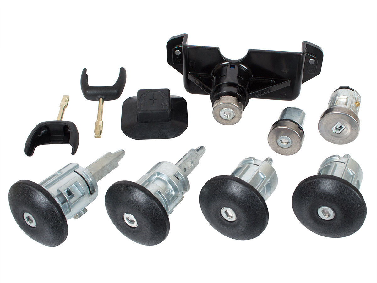 KOMPLETT-SET Zündschloss Türschloss Links Rechts Schlüssel für Ford Transit 06-