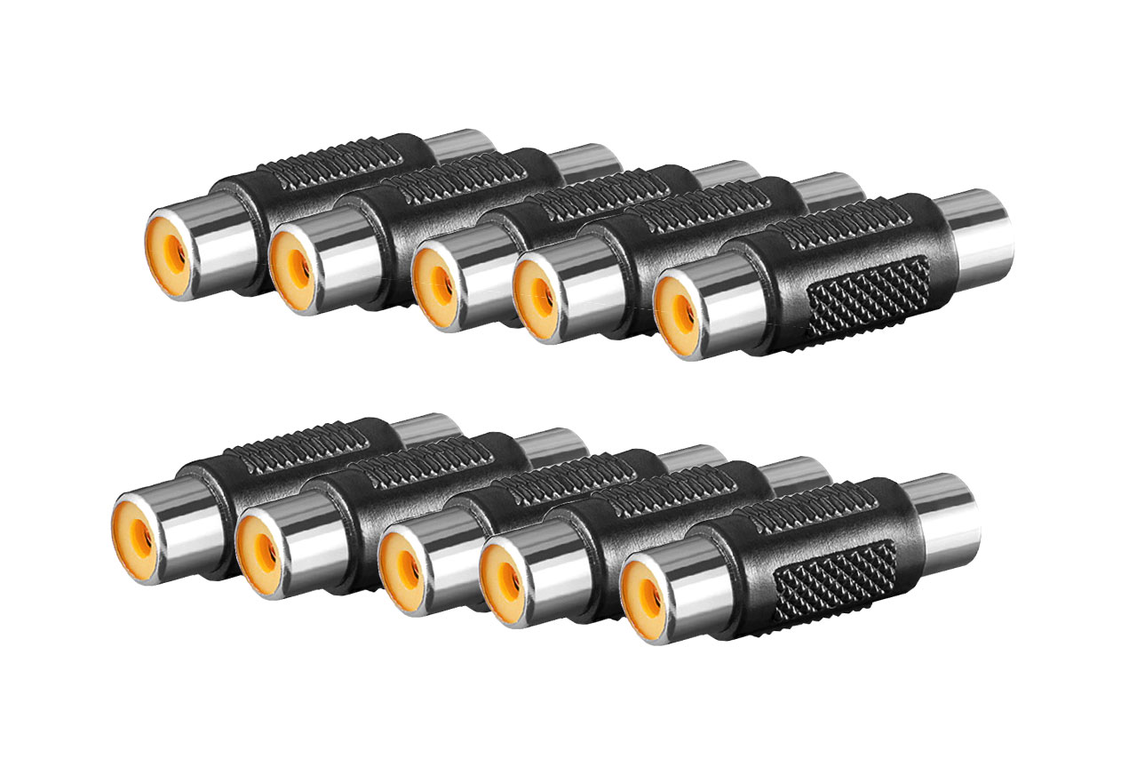 Cinch-Verbinder Ampire, 1 Kanal (Kupplung auf Kupplung), 10er Pack