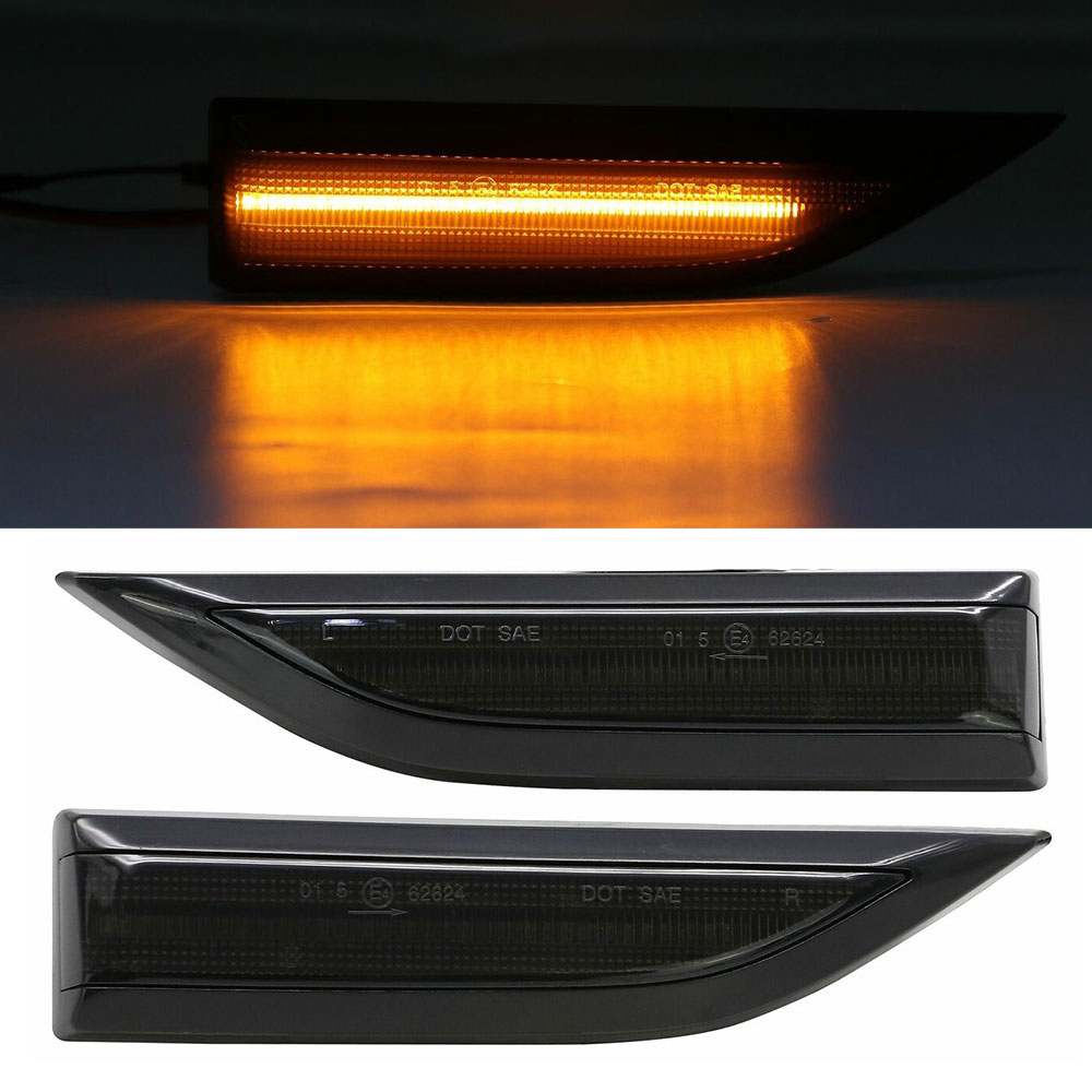 2x LED Seitenblinker in SCHWARZ für VW T6 VI Transporter Multivan VW Caddy 4 IV
