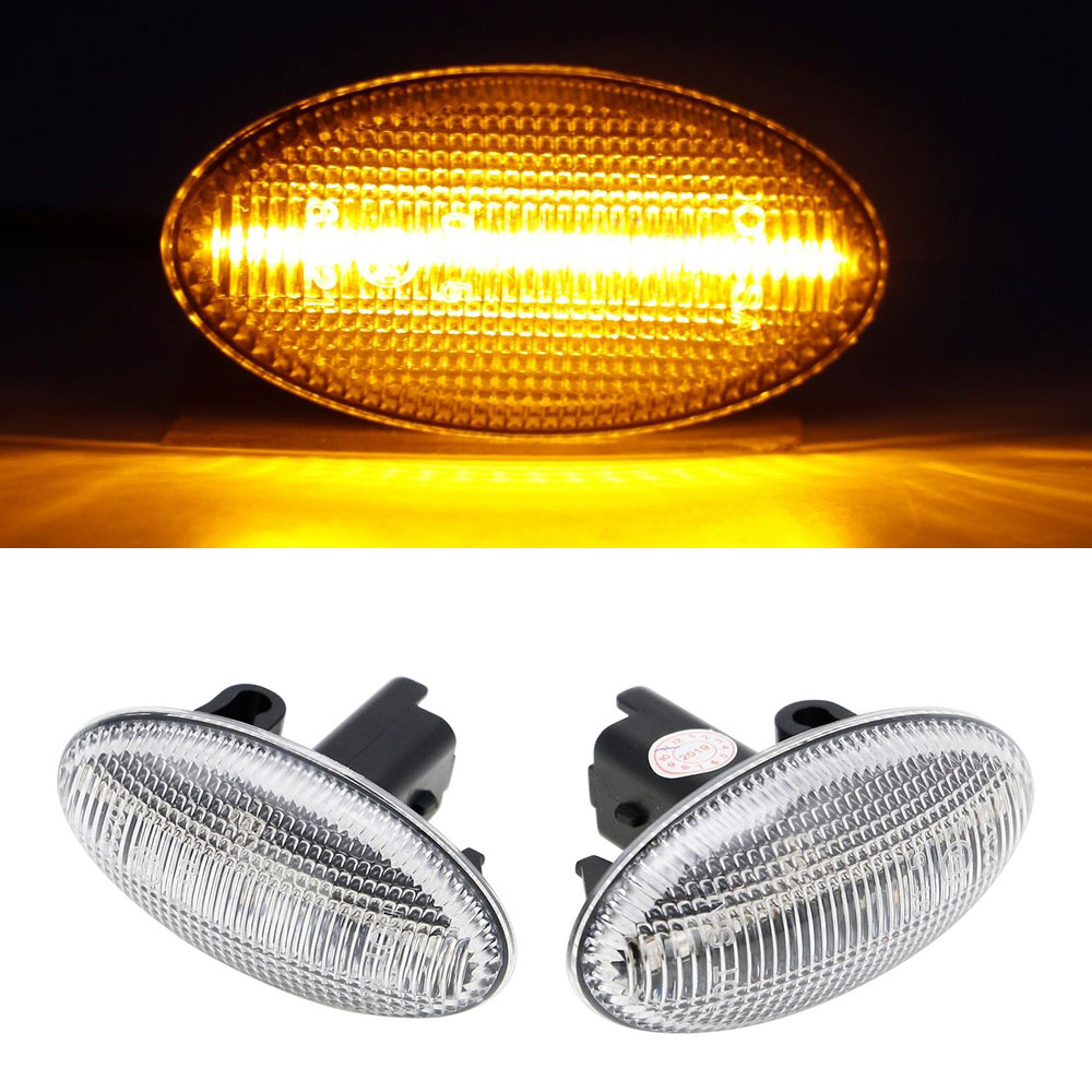 2x LED Seitenblinker Blinker in SILBER für Citroen Berlingo C1 C2 C3 C4 C5 C6