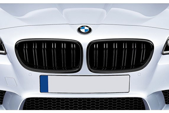 Kühlergrill Sport Grill Gitter Schwarz Glanz für BMW 5er F10 F11 F18 2010-2017