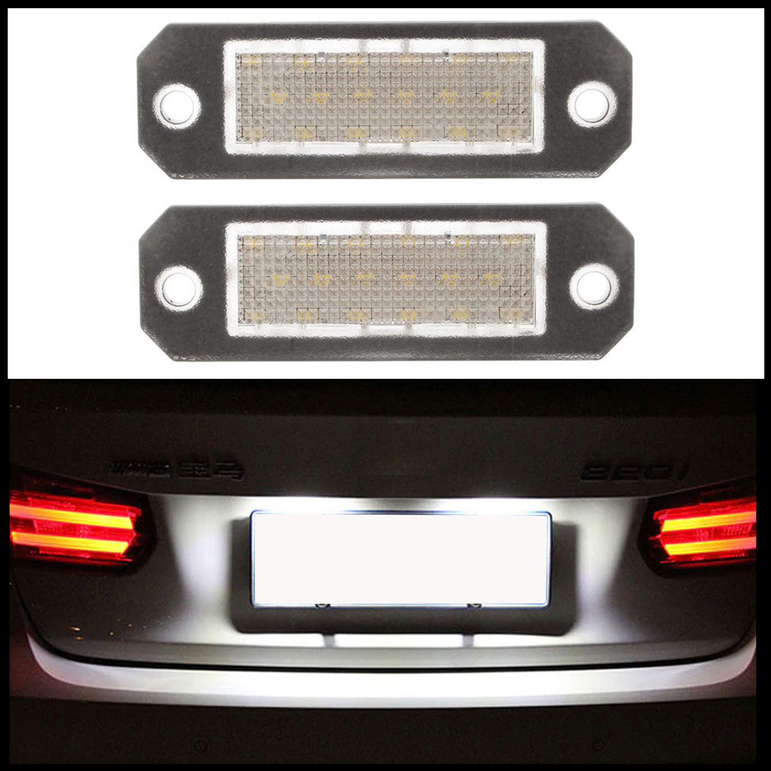 2x 18 LED Kennzeichenbeleuchtung für VW T5 T6 Touran 1T Passat 3BG B5 3C B6