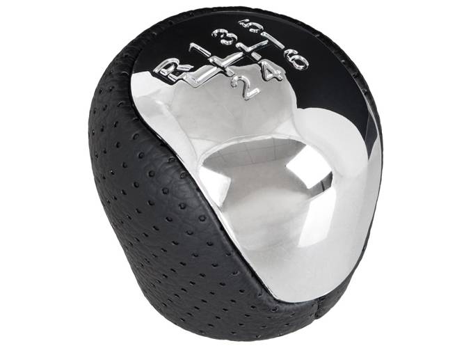 SPORT Lochleder Schaltknauf Chrom 6-Gang für Hyundai Elantra i30 ix35 Tucson