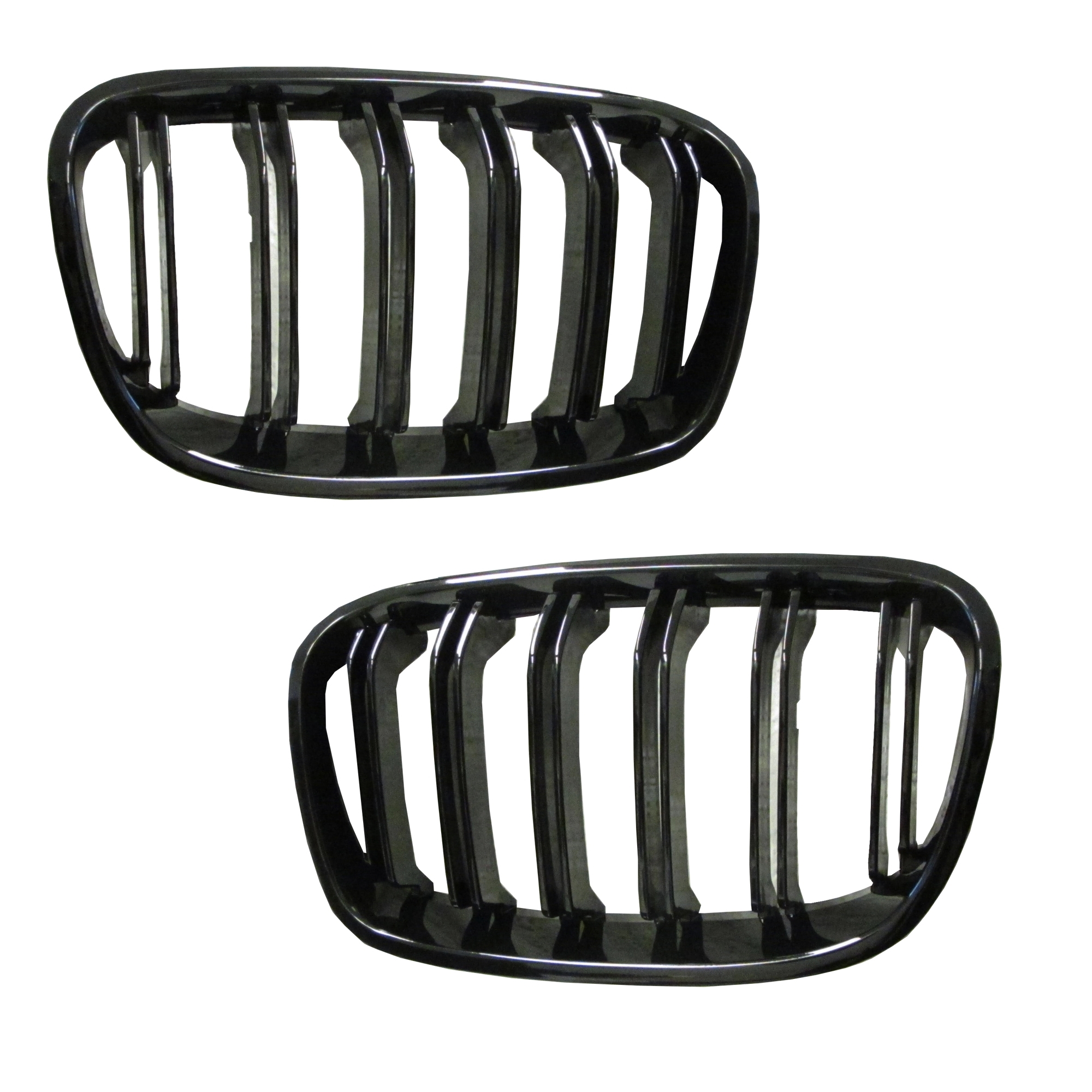 Kühlergrill DOPPELRIPPE Schwarz Glanz für BMW F20 / F21 2011-2015