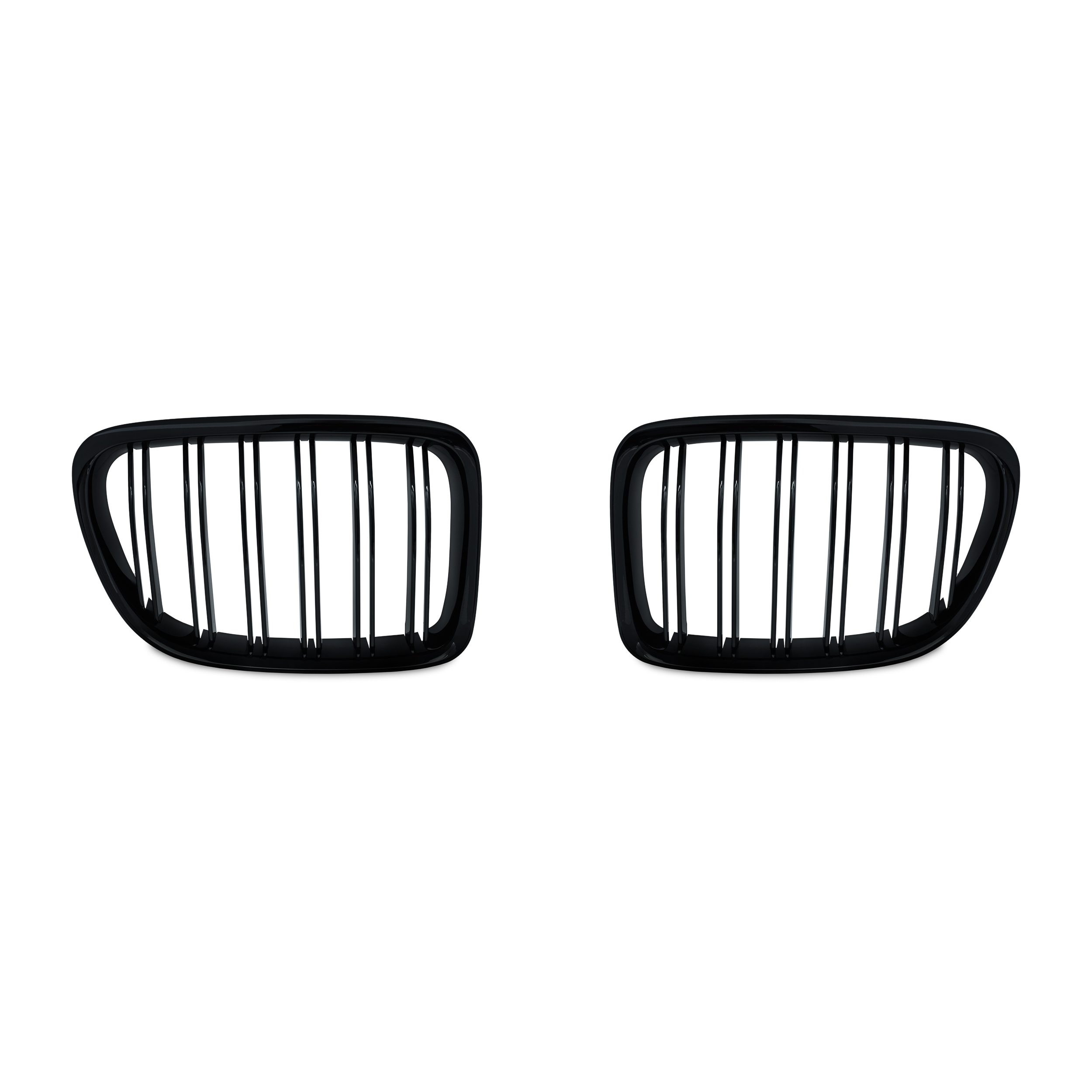 Kühlergrill DOPPELRIPPE Schwarz Glanz für BMW X1 E84 2009-2015