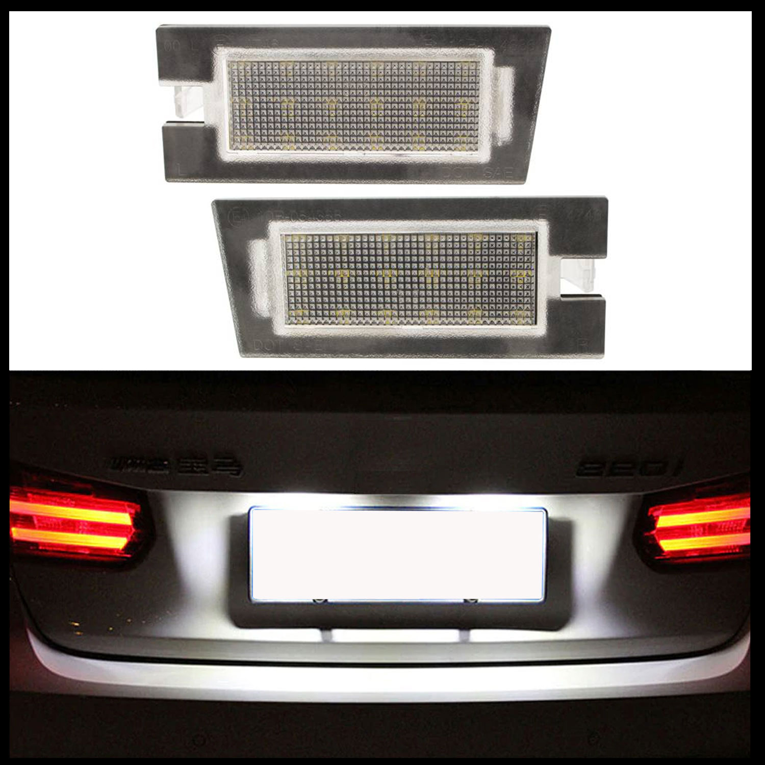 2x LED Kennzeichenbeleuchtung Leuchten SMD für Jeep Cherokee 2013-