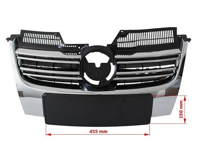 Kühlergrill Chrom Gitter Grill für VW Golf V 5 Variant 2007-2009 Jetta 2004-10