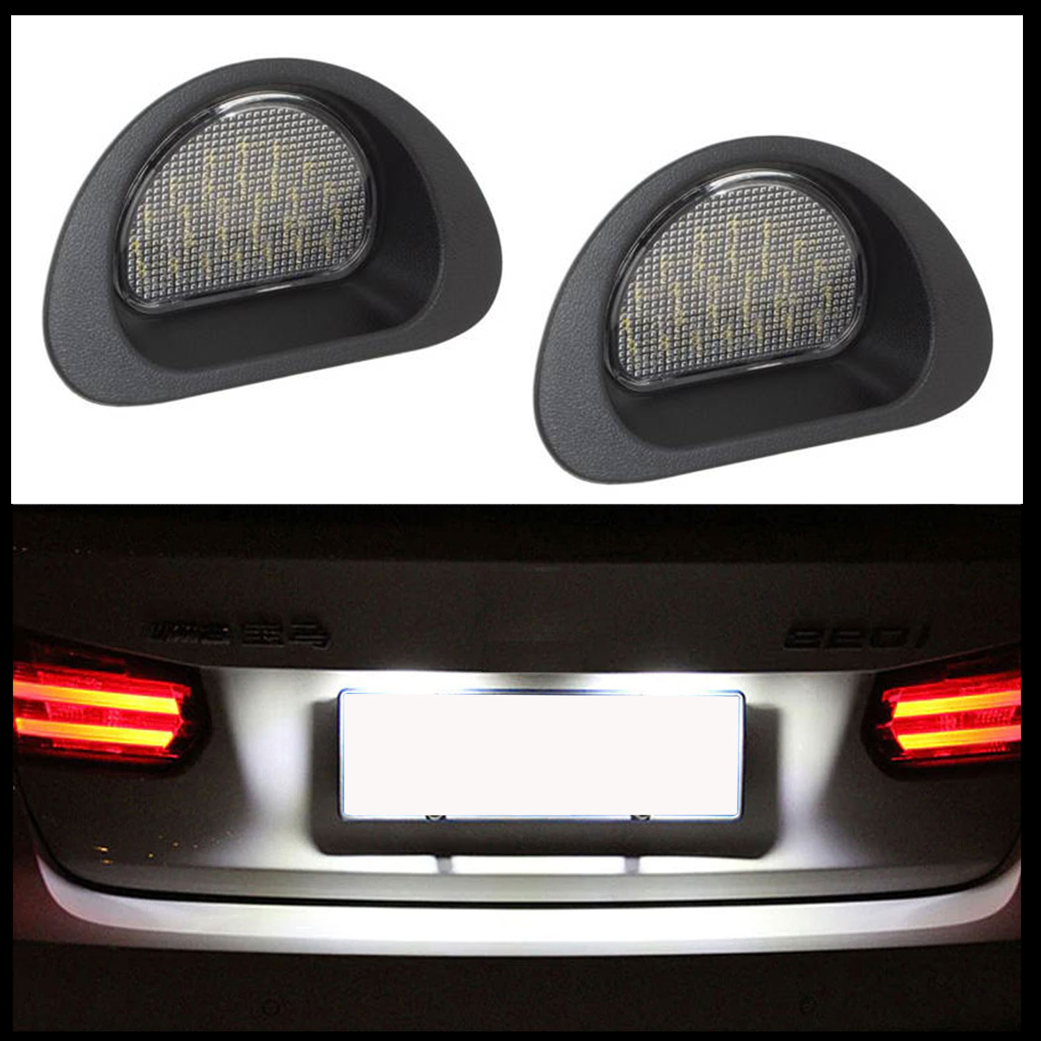 2x LED Kennzeichenbeleuchtung für Citroen C1 Peugeot 107 Toyota Aygo 2005-2014