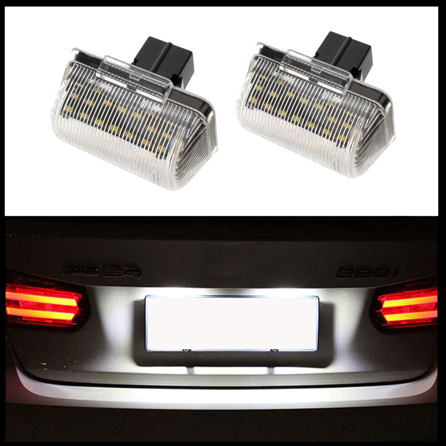 2x LED Kennzeichenbeleuchtung für Ford Transit / Transit Connect Courier Tourneo