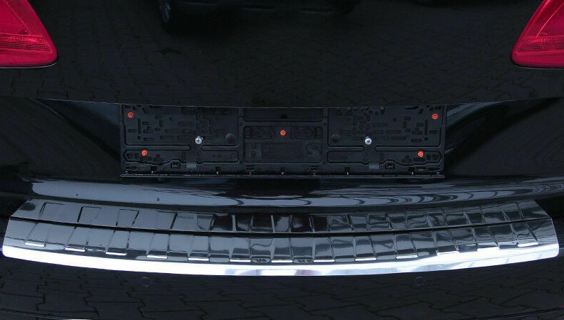 Edelstahl Ladekantenschutz Chrom Stoßstange Schutz Abdeckung mit Abkantung für VW Touran 2010-2015 1T3 Facelift