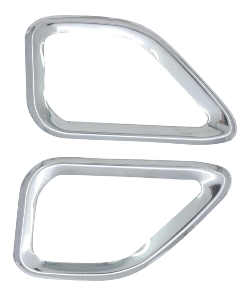 Chrom Edelstahl Rahmen Umrandung Nebelscheinwerfer für Fiat Doblo II ab 2015-