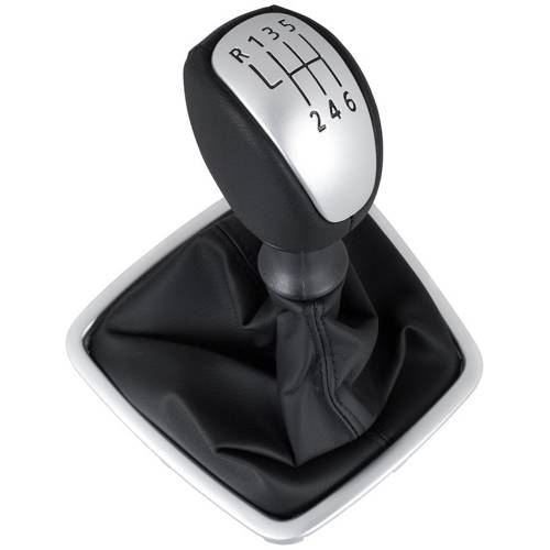 Schaltknauf Schaltmanschette Silber 6-Gang für Renault Laguna III 2007-2015