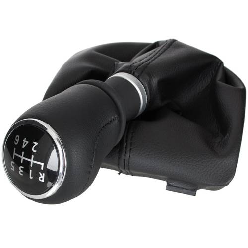 Schaltknauf Schaltmanschette 6-Gang Schwarz für VW T5 V 2003- / T6 VI 2015-