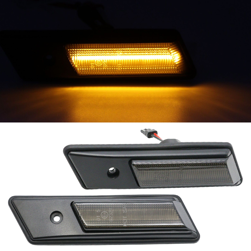 2x LED Seitenblinker Blinker in Schwarz SET für BMW E32 E34 E36