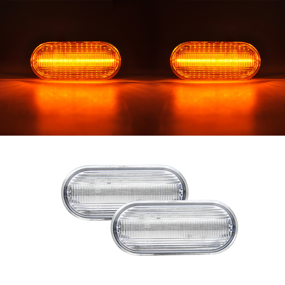 2x LED Seitenblinker Blinker in Weiss SET für VW Passat B5 3B Golf 4 Bora Polo 6N 6N2 9N Lupo T5 Sharan 7M Fox Amarok