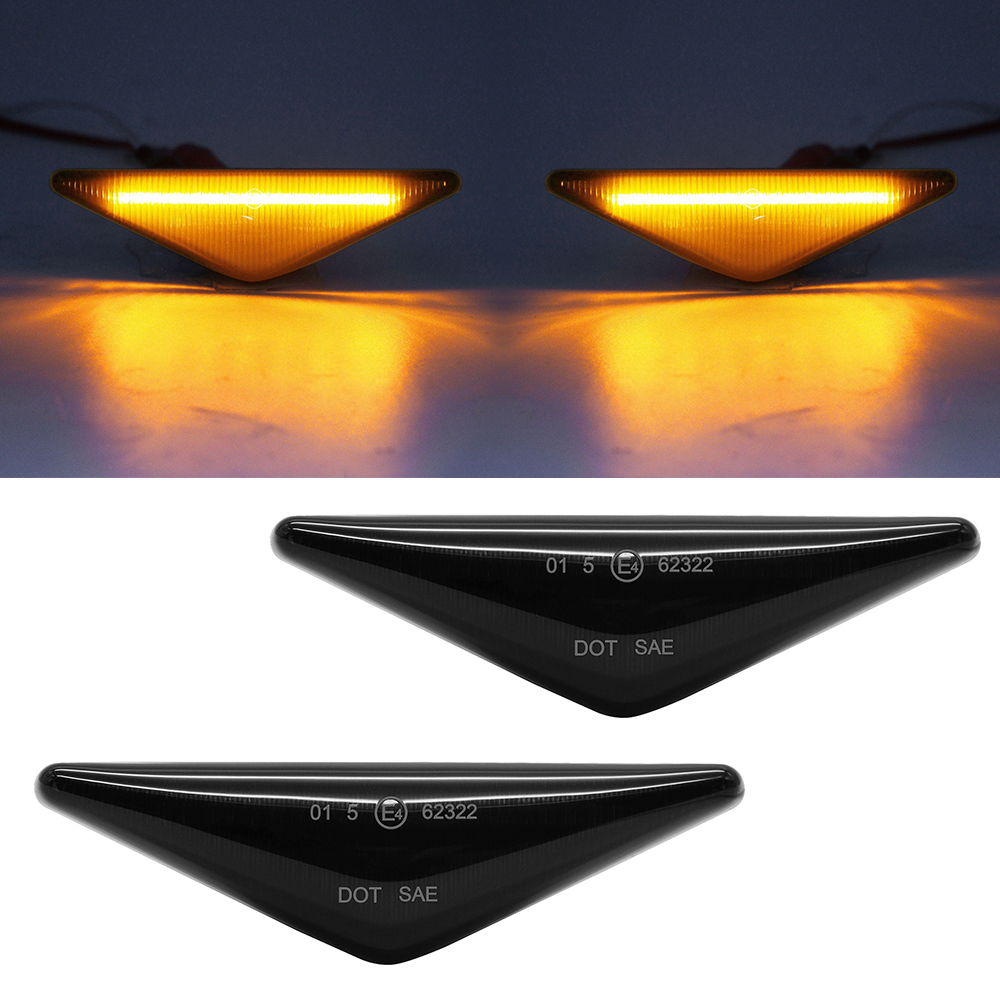 2x LED Seitenblinker Blinker in Schwarz Smoke SET für Ford Focus 1 I / Mondeo 3 III