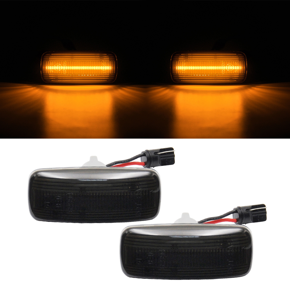 2x LED Seitenblinker Blinker in Schwarz Smoke SET für Audi A2 A3 8L A4 B5 A6 4B A8 4D TT 8N