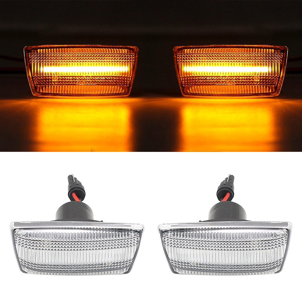 2x LED Seitenblinker Blinker in Silber SET für Opel Adam Astra H Zafira B Corsa D E Insignia Meriva B