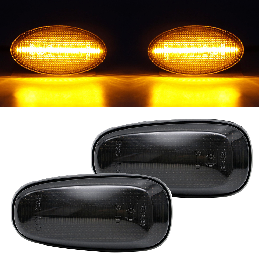 2x LED Seitenblinker Blinker in Schwarz Smoke SET für Opel Astra G / Zafira A