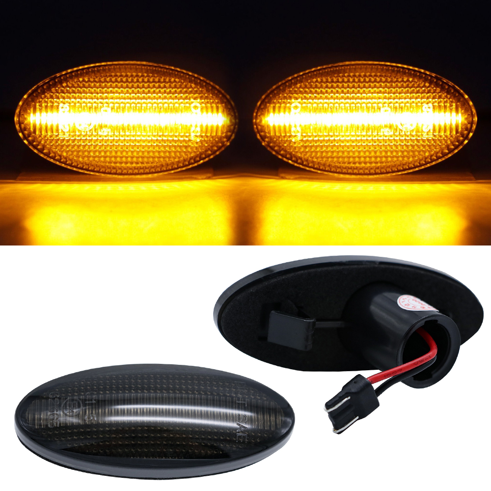 2x LED Seitenblinker Blinker in Schwarz Smoke SET für Opel Vectra B ab 1995-2002