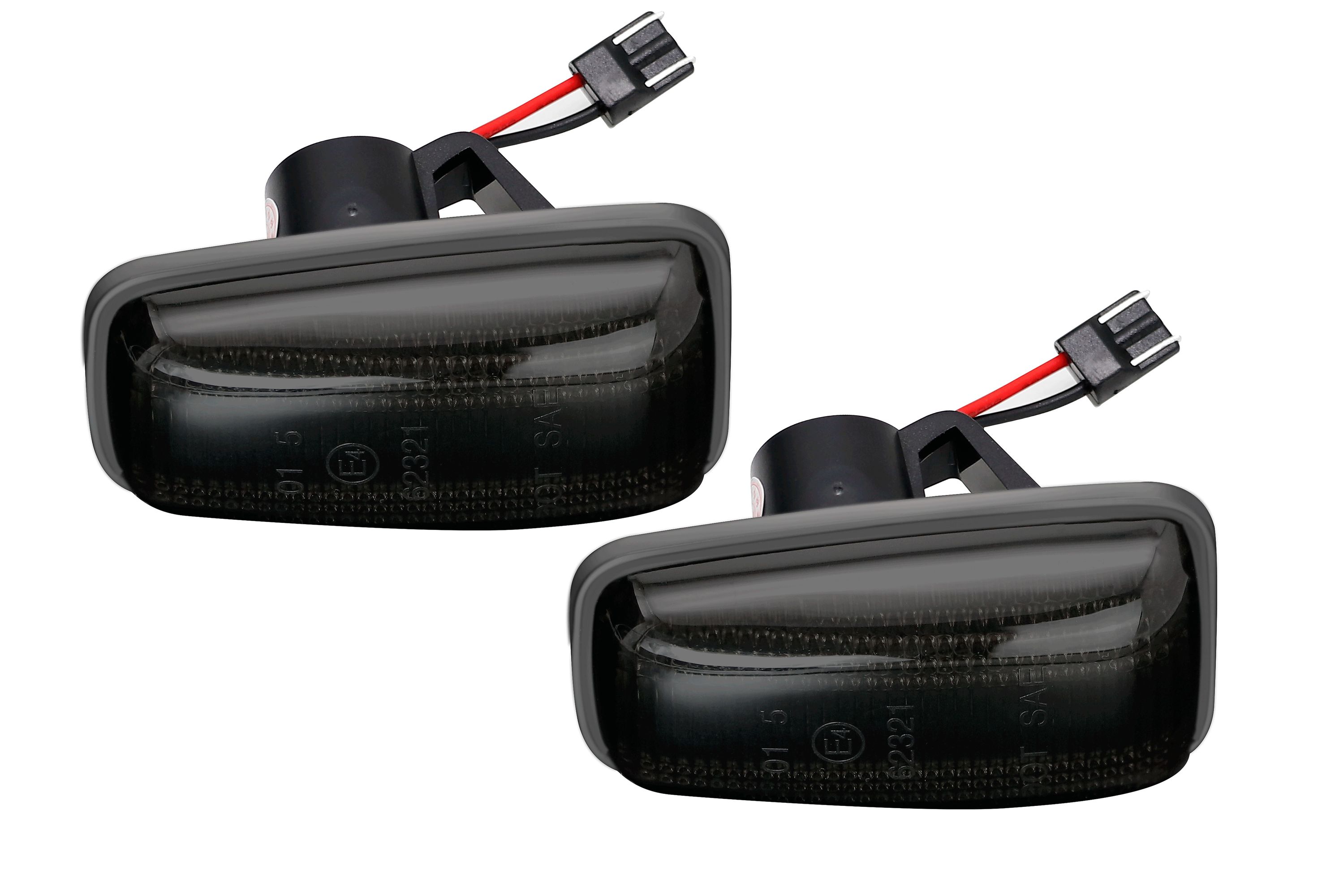 2x LED Seitenblinker Blinker in Schwarz Smoke SET für Peugeot 106 306 406 806 Expert Partner