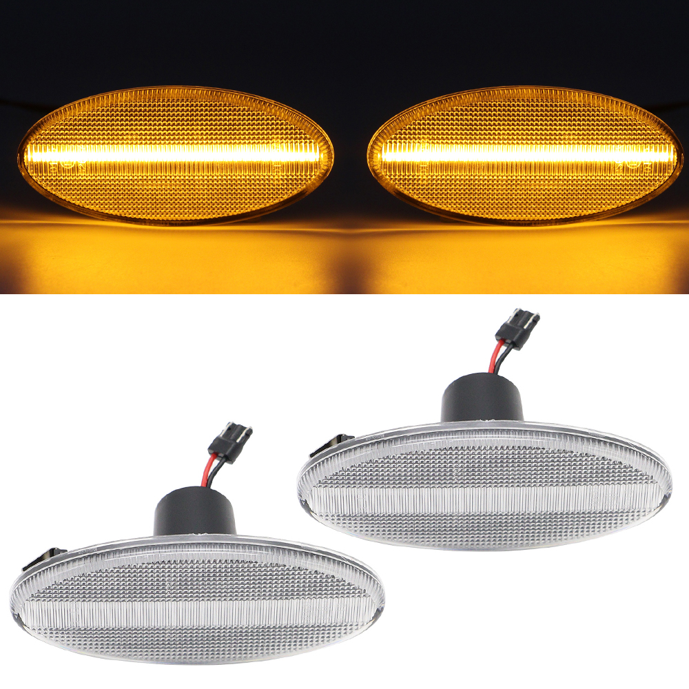 2x LED Seitenmarkierungsleuchten Seitenmarkierungs Leuchten Seitenbegrenzungsleuchten in Silber SET für Renault Master III 3 / Opel Movano B