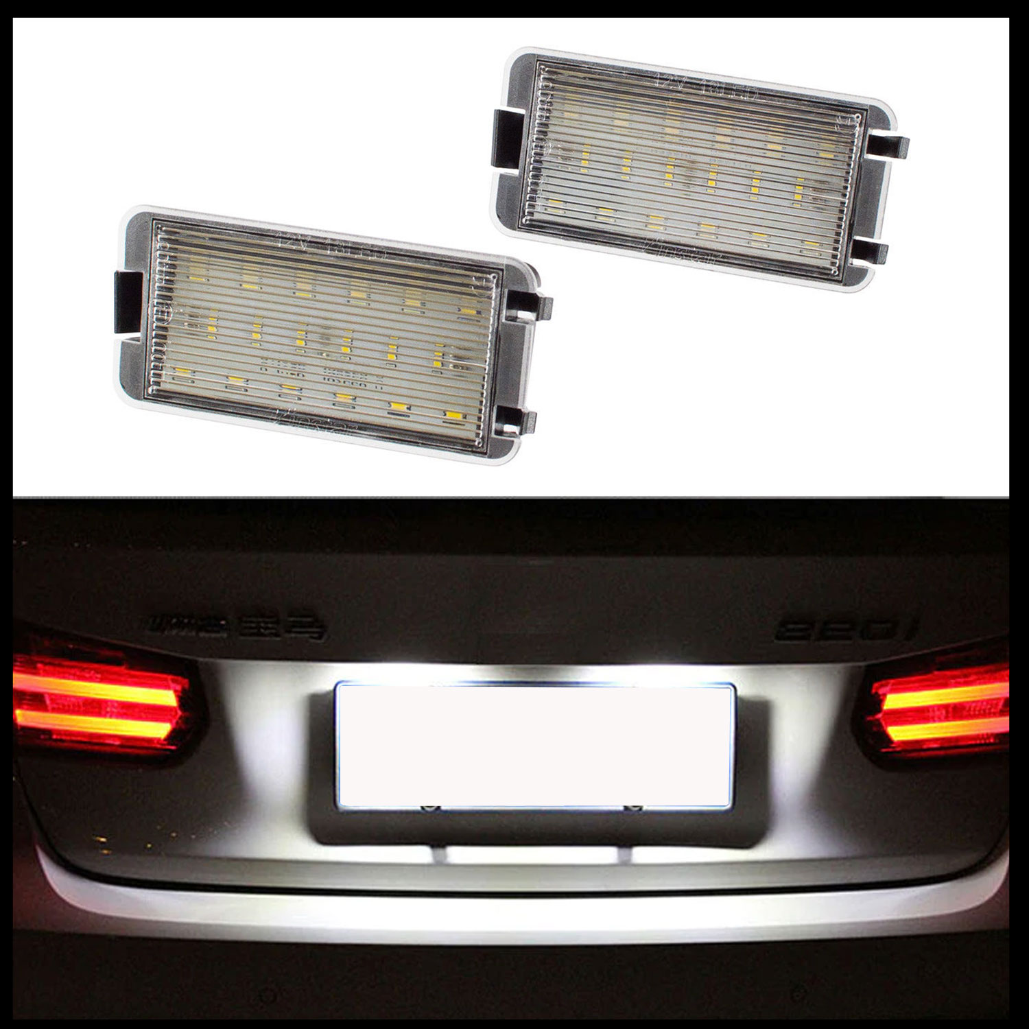 2x LED PREMIUM Kennzeichenbeleuchtung SMD für Seat Ibiza 6k 6L Leon 1M Toledo III
