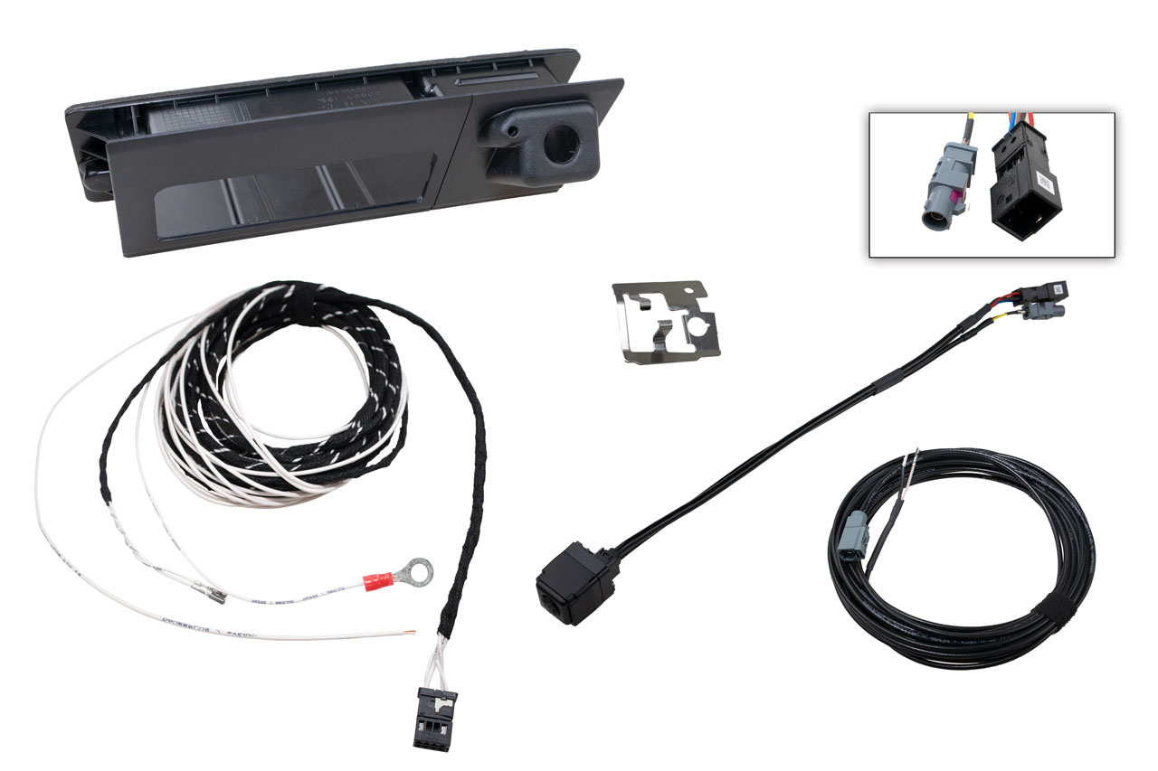 Original Kufatec Komplett- Set Nachrüstung Rückfahrkamera + Kabelbaum + Codier Dongle für Audi e-tron GE
