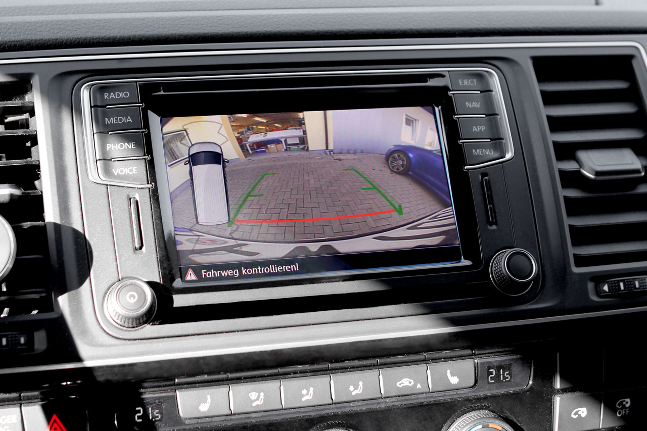 Original Kufatec Komplett- Set Nachrüstung Rückfahrkamera + Kabelbaum für VW T6 SG ab 2015-