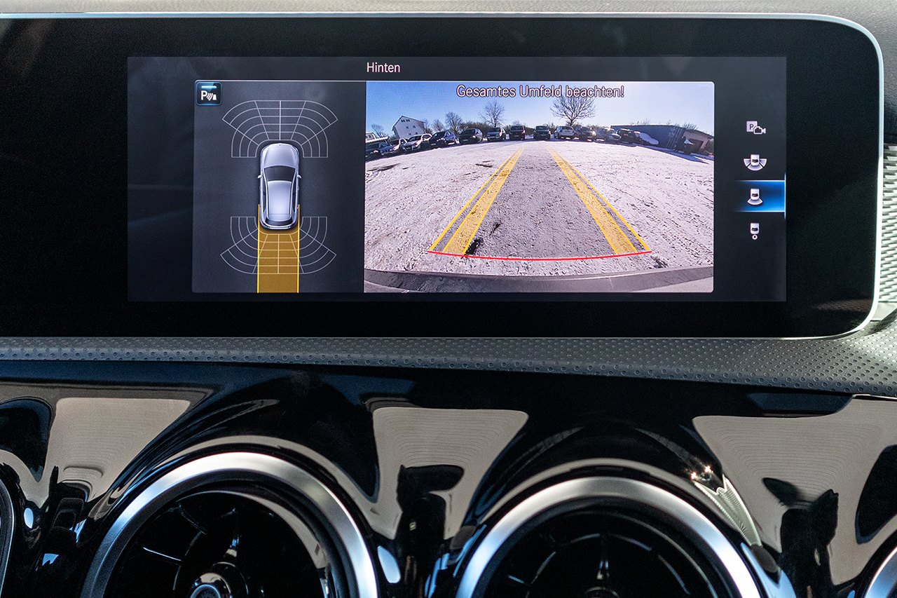 Original Kufatec Komplett- Set Nachrüstung Rückfahrkamera + Kabelbaum für Mercedes A-Klasse W177