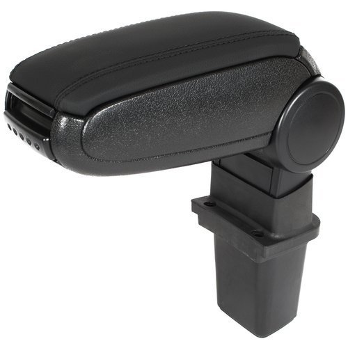 KOMPLETT-SET Mittelarmlehne Armlehne Leder Bezug Schwarz zum einfachen Nachrüsten für Honda Jazz III 2008-