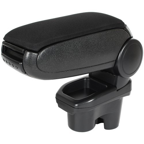 KOMPLETT-SET Mittelarmlehne Armlehne Textil Bezug Schwarz zum einfachen Nachrüsten für Peugeot 301 / Citroen C-Elysse