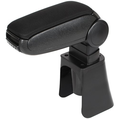 KOMPLETT-SET Mittelarmlehne Armlehne Textil Bezug Schwarz zum einfachen Nachrüsten für Nissan Micra 4 IV K13 ab 2010-