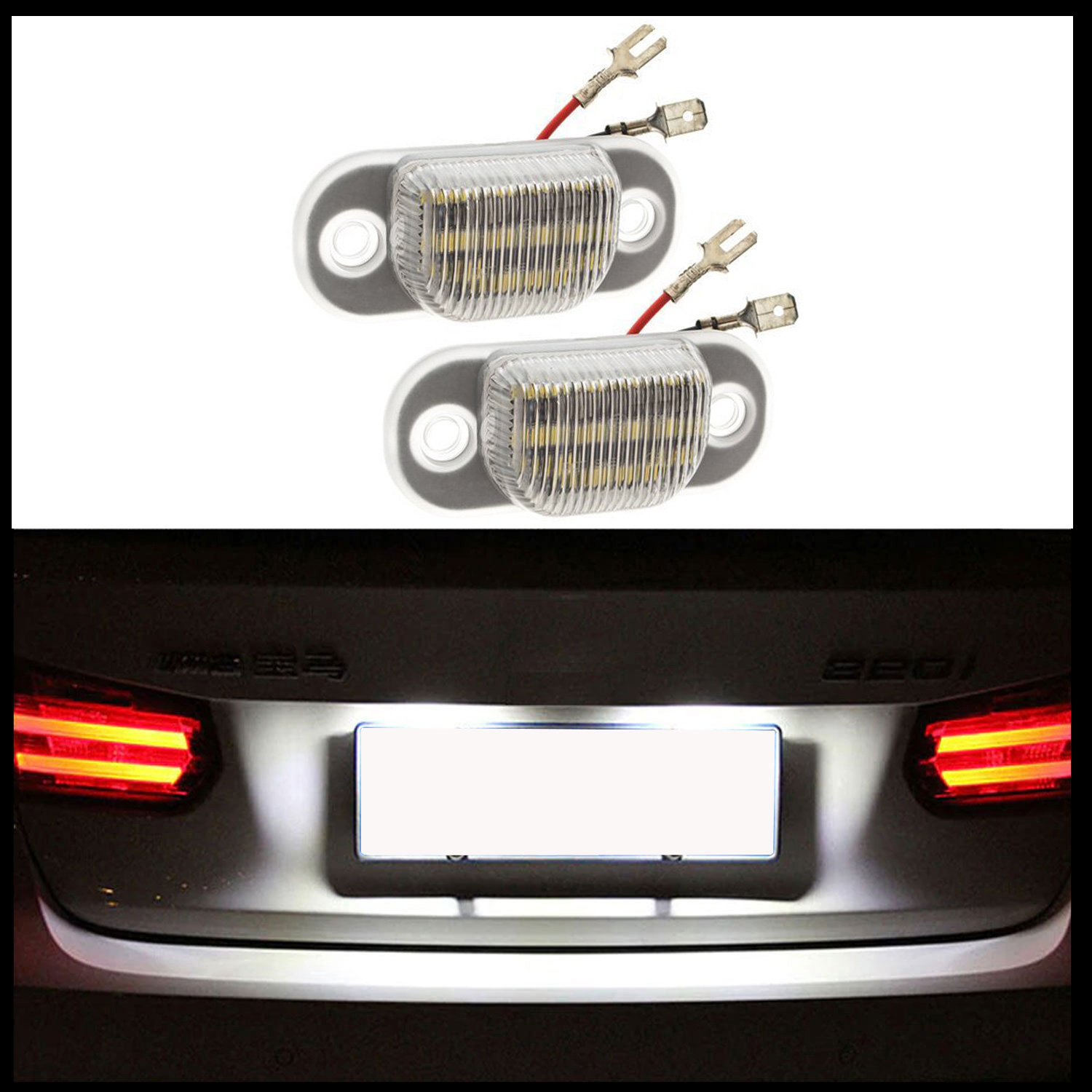 2x LED PREMIUM Kennzeichenbeleuchtung SMD für Audi 80 B3 B4 90 100 C3 C4 200 A6 C4 V8