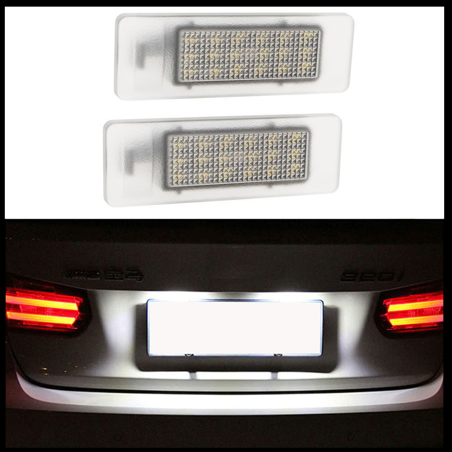 2x LED PREMIUM Kennzeichenbeleuchtung SMD für Peugeot 1007 106 307 308 406 407