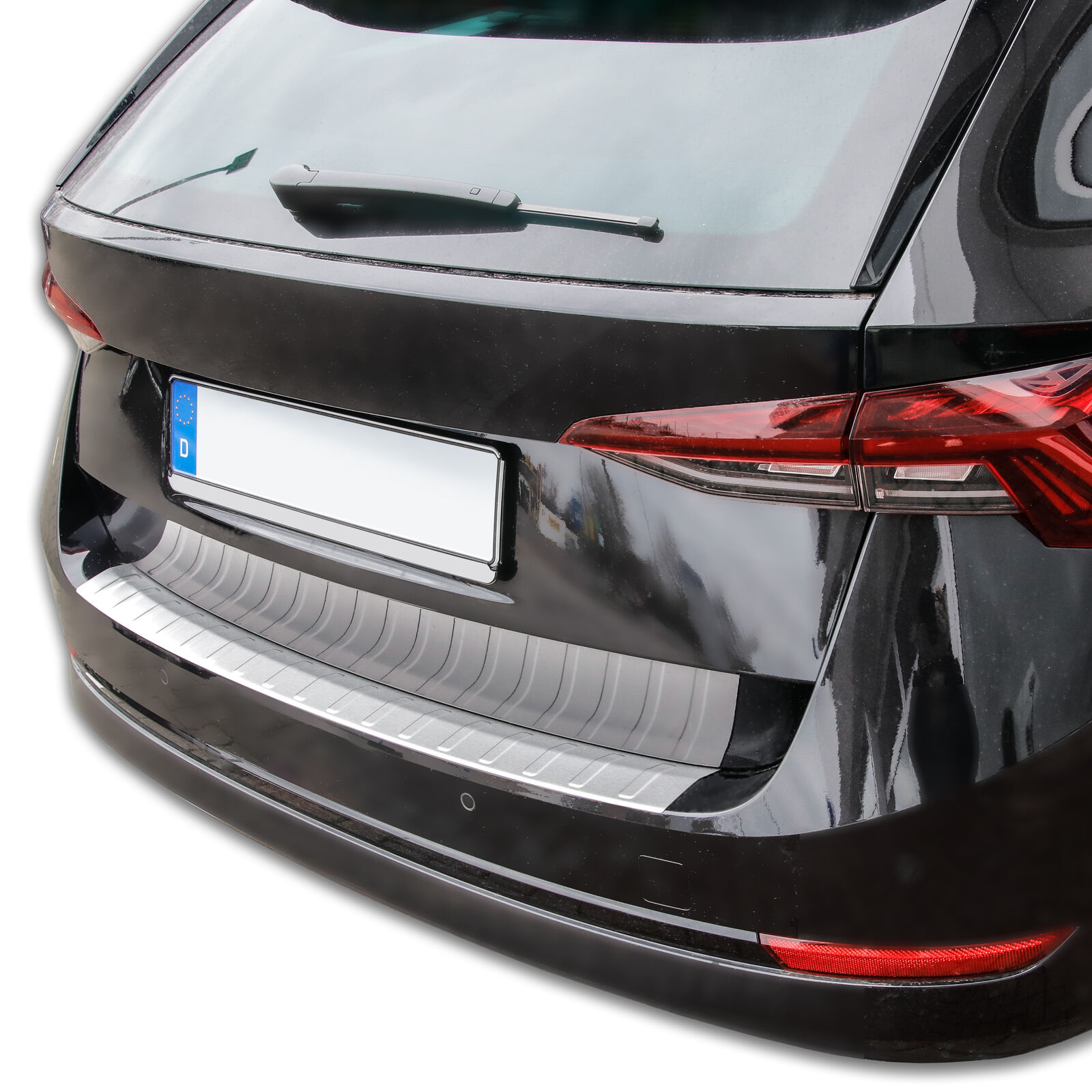MATT Edelstahl Ladekantenschutz Stoßstange Schutz Abdeckung für Skoda Octavia IV 4 Kombi Typ NX ab 2020-