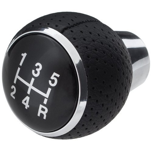 SPORT Lochleder Schaltknauf Knauf in Schwarz / Chrom 5-Gang für Mitsubishi Lancer VIII / ASX III