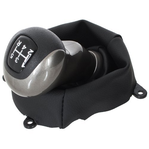 Schaltknauf Schaltmanschette + Rahmen Knauf in Schwarz / Silber 5-Gang für Honda Civic VIII 2005-