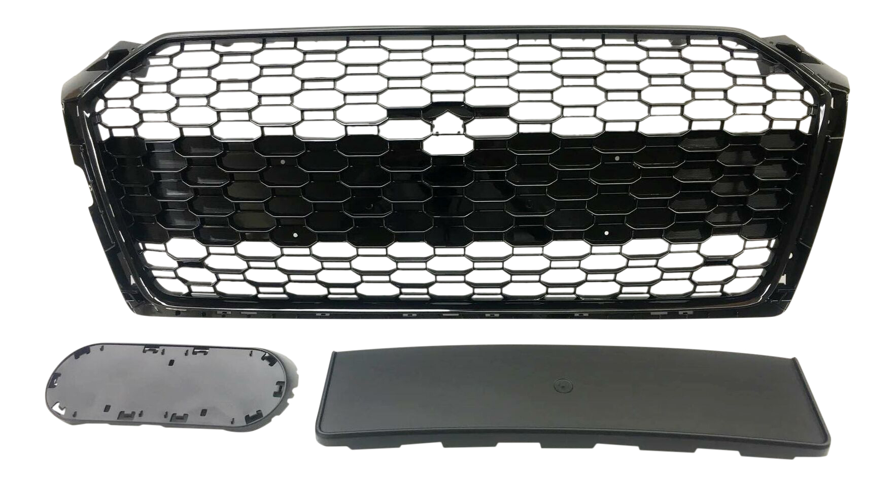 Kühlergrill Sportgrill in Schwarz mit Wabengitter für Modelle mit oder ohne PDC (Park Distance Control) für Audi A5 F5 ab 2016-