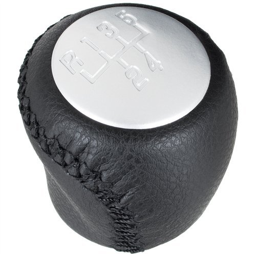 Schaltknauf Knauf Schwarz Silber 5-Gang 55346865 für Fiat Grande Punto 2005- / Punto Evo 2008-