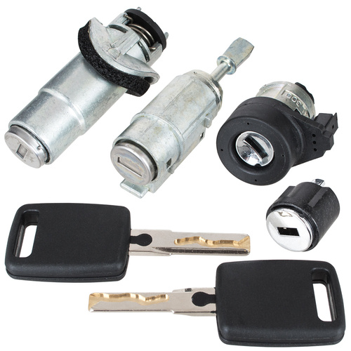 Schließzylinder KOMPLETT SET Türschloss Zündschloss Heckklappenschloss Handschuhfach Schloss + 2x Schlüssel für Audi A6 4B C5 1997-2005