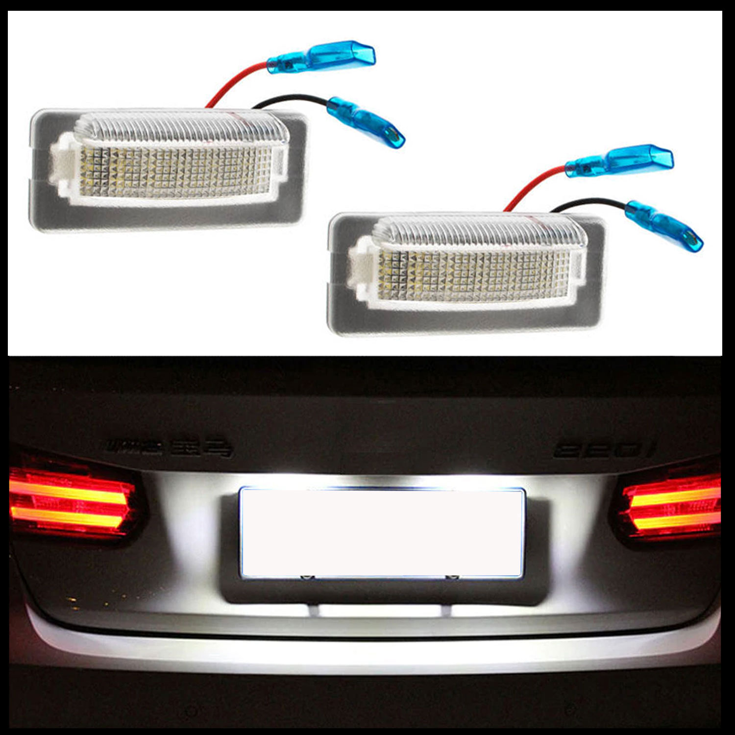 2x LED PREMIUM Kennzeichenbeleuchtung SMD für Mercedes Sprinter 1995-2006 / VW LT II 96-06