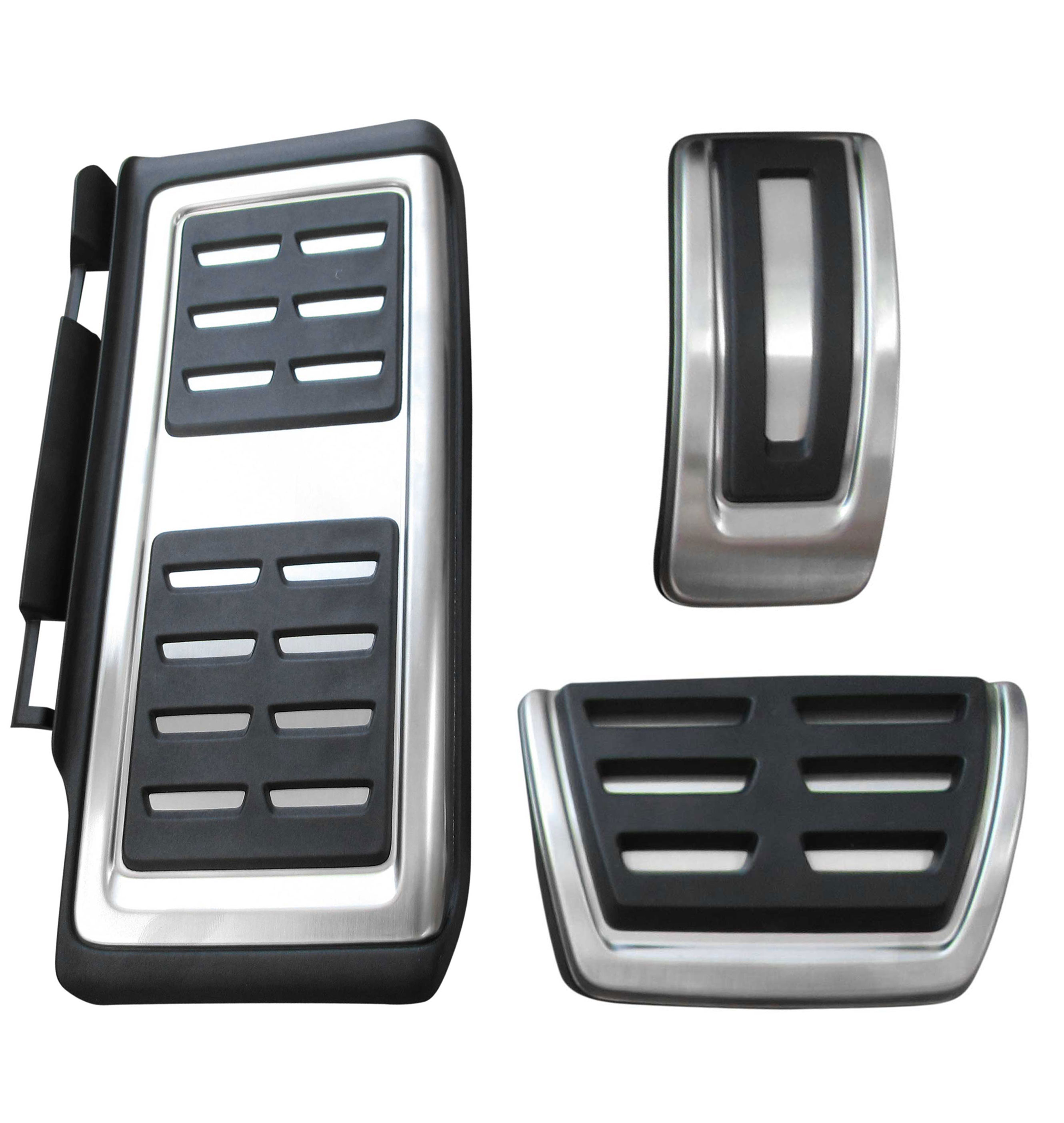 Sport Pedale + Fußstütze (Automatik) in Schwarz / Silber für Seat Ateca Leon III 5F Skoda Octavia III 5E