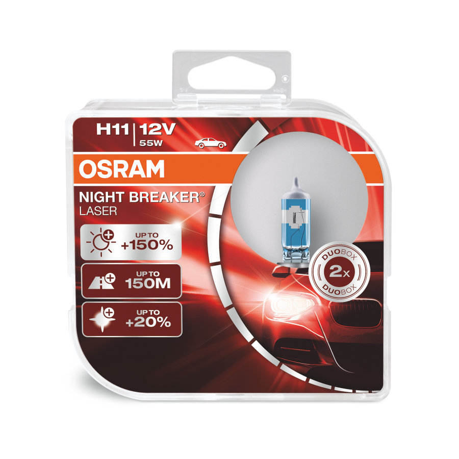 2 Stück OSRAM NIGHT BREAKER LASER +150% Next Generation Lampen Birnen für Scheinwerfer / Fassung H11
