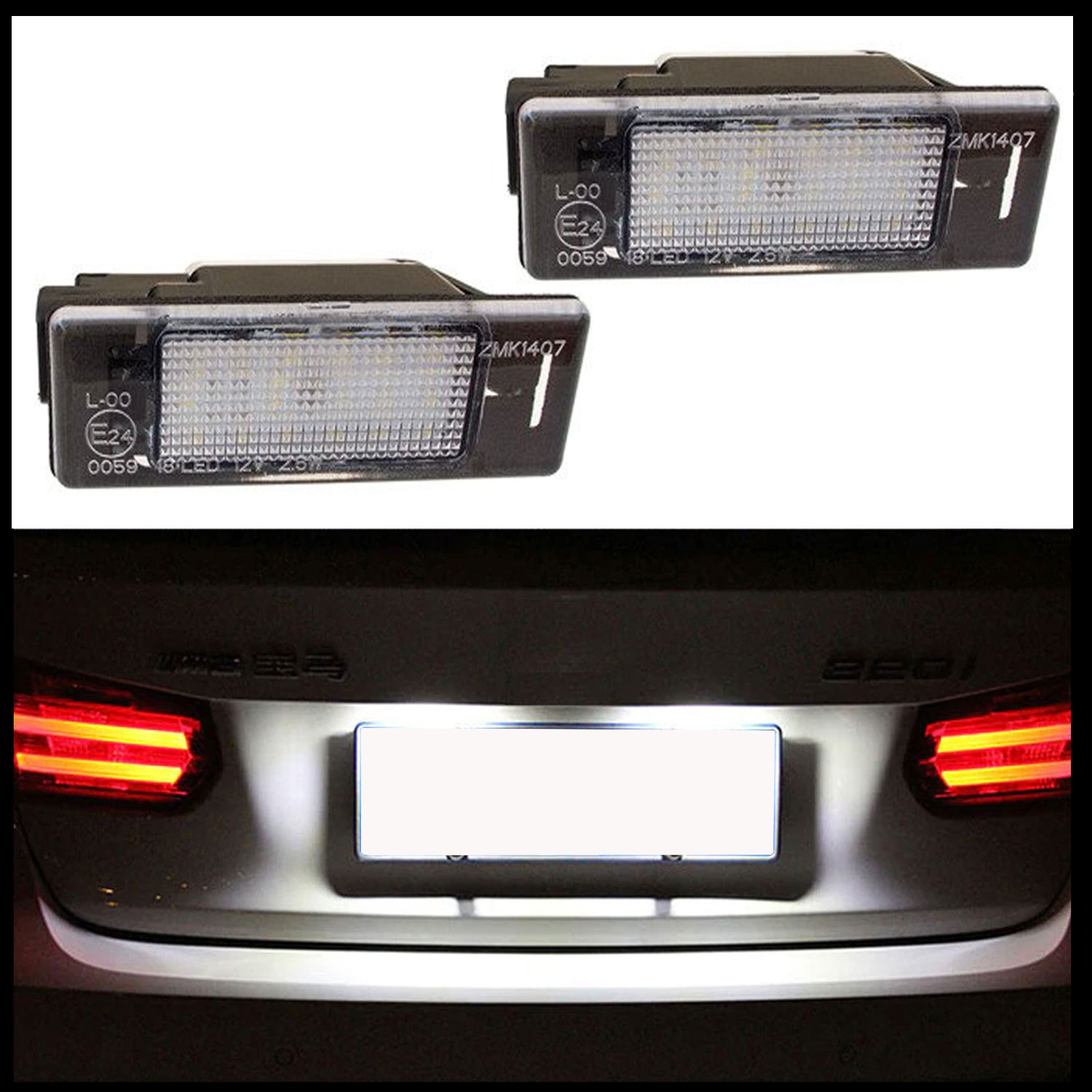 2x LED PREMIUM Kennzeichenbeleuchtung SMD für Mercedes Sprinter 906 2006- / Viano Vito W639 2003-